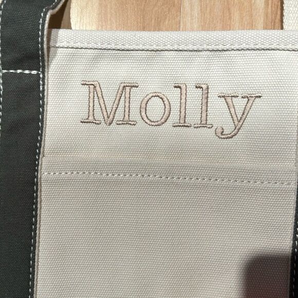 Land's End Canvas tote various colors embroidery pockets key hook Size Medium - Picture 3 of 16